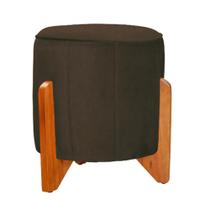 Puff Jade Para Quarto Suede Marrom - Belliv Decor Puff Jade Para Quarto Suede Marrom - Belliv Decor