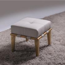 Puff Livia 45cm cor Bege Pés Natural