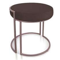 Puff Love Suede Marrom Base Industrial Rosê