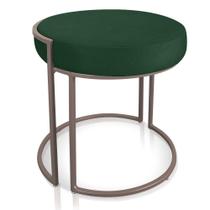 Puff Love Suede Verde Base Industrial Cobre Drossi