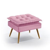 Puff Lunar para Sala de Estar Sued Rosê Aradecor