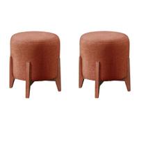 Puff Luxo Catânia Thor Decorativo Pés Madeira Sala de Estar