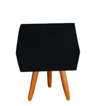 Puff malu sued preto - dclasse decor
