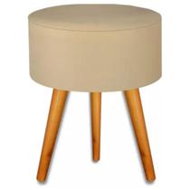 Puff Modelo Retro Pe Palito Acabamento Veludo