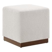 Puff Modway Tilden Quadrado 42 cm Estofado em Tecido Bouclé
