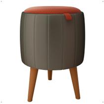 Puff Moisés Design Moderno Pés Estilo Retro Redondo Elegante Puff Moisés Design Moderno Pés Estilo Retro Redondo Elegante