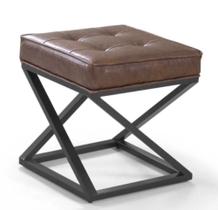 Puff Mônaco material sintético Marron