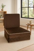 Puff Multiuso 3 em 1 Portátil Colchonete - Puff - Sofá - Marrom Puff Multiuso 3 em 1 Portátil Colchonete - Puff - Sofá - Marrom