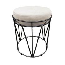 Puff Multiuso Com Mesa 2 Em 1 Suede Bege Base Preto Puff Multiuso Com Mesa 2 Em 1 Suede Bege Base Preto
