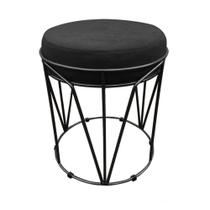 Puff Multiuso Com Mesa 2 Em 1 Suede Preto Base Preto Puff Multiuso Com Mesa 2 Em 1 Suede Preto Base Preto