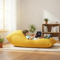 Puff Noah Cor Amarelo - Sensorial/enchimento de pérolas Puff Noah Cor Amarelo - Sensorial/enchimento de pérolas