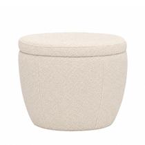 Puff Nube Bouclé Off White - Sallar Home