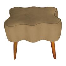 Puff Nuvem Decorativo Veludo Pés Palito Sala De Estar Recepção Quarto Decoração Pratikza