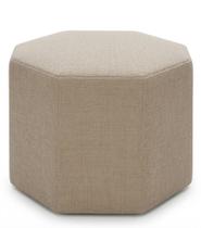 Puff octagonal decorativo para sala e quarto bege Puff octagonal decorativo para sala e quarto bege