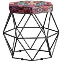 Puff Onix Aramado Preto Decoração Para sala Jantar Estar Escritório Recepção Estampado Puff Onix Aramado Preto Decoração Para sala Jantar Estar Escritório Recepção Estampado