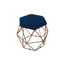 Puff Onix Suede Hexagonal Aramado Bronze