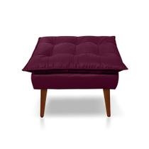 Puff Opala Decorativo Panqueta De Apoiar Os Pés Suede Bordô Puff Opala Decorativo Panqueta De Apoiar Os Pés Suede Bordô