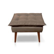 Puff Opala Decorativo Panqueta De Apoiar Os Pés Suede Cappuccino Puff Opala Decorativo Panqueta De Apoiar Os Pés Suede Cappuccino