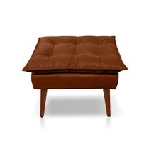 Puff Opala Decorativo Panqueta De Apoiar Os Pés Suede Terracota Puff Opala Decorativo Panqueta De Apoiar Os Pés Suede Terracota