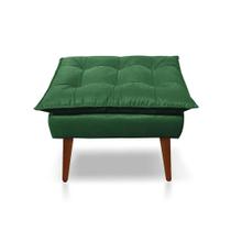 Puff Opala Decorativo Panqueta De Apoiar Os Pés Suede Verde Puff Opala Decorativo Panqueta De Apoiar Os Pés Suede Verde