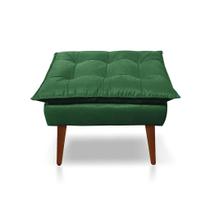 Puff Opala Decorativo Panqueta De Apoiar Os Pés Suede Verde Puff Opala Decorativo Panqueta De Apoiar Os Pés Suede Verde