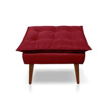 Puff Opala Decorativo Panqueta De Apoiar Os Pés Suede Vermelho Puff Opala Decorativo Panqueta De Apoiar Os Pés Suede Vermelho