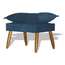 Puff opala Decorativo Pes palito - Azul Royal Puff opala Decorativo Pes palito - Azul Royal