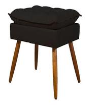 Puff Opala Preto Suede - JRC Móveis Puff Opala Preto Suede - JRC Móveis