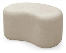 Puff Orgânico 80x45cm Moderno e Elegante Assento Decorativo Confortável para Sala, Quarto e Closet