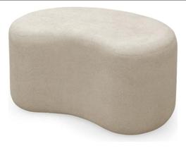 Puff Orgânico 80x45cm Moderno e Elegante Assento Decorativo Confortável para Sala, Quarto e Closet