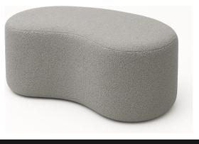 Puff Orgânico 80x45cm Moderno e Elegante Assento Decorativo Confortável para Sala, Quarto e Closet