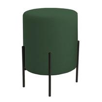 Puff Orgânico Boucle Thor Com Pés De Ferro Preto - 7 Decor