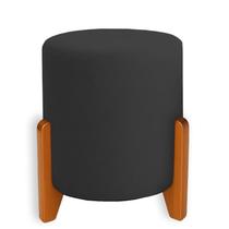 Puff Orgânico Boucle Thor Com Pés De Madeira - 7 Decor