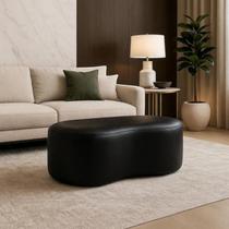 Puff Orgânico Dino material sintético Preto Sofá Pequeno Curvo Decorativo Para Sala, Quarto E Closet Puff Orgânico Dino material sintético Preto Sofá Pequeno Curvo Decorativo Para Sala, Quarto E Closet