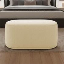 Puff Orgânico Malu Max Bouclê Espuma D-23 Revestimento Suede Bege D'Rossi Puff Orgânico Malu Max Bouclê Espuma D-23 Revestimento Suede Bege D'Rossi