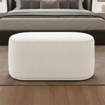 Puff Orgânico Malu Max Bouclê Espuma Suede Off White D'Rossi Puff Orgânico Malu Max Bouclê Espuma Suede Off White D'Rossi