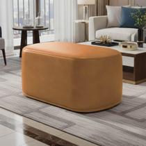 Puff Orgânico Malu Max material sintético PU Camel D'Rossi Puff Orgânico Malu Max material sintético PU Camel D'Rossi