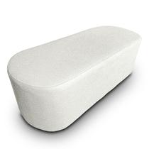Puff Orgânico Oval Curvo Redondo Para Sala Confortável e Reforçado Bouclé Michael