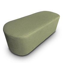 Puff Orgânico Oval Curvo Redondo Para Sala Confortável e Reforçado Bouclé Michael