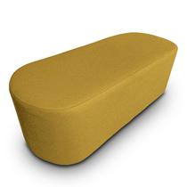 Puff Orgânico Oval Curvo Redondo Para Sala Confortável e Reforçado Bouclé Michael