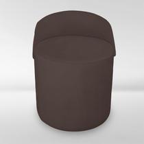 Puff Orgânico Redondo com Encosto Luxo Composé material sintético e Suede para Sala e Recepção