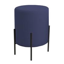Puff Orgânico Veludo Thor Com Pés De Ferro Preto - 7 Decor