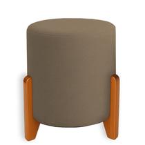 Puff Orgânico Veludo Thor Com Pés De Madeira - 7 Decor