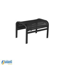 Puff Outdoor Giardino Estrutura Preta com Tela Sling Preta ou Mesclado - Datelli Design Puff Outdoor Giardino Estrutura Preta com Tela Sling Preta ou Mesclado - Datelli Design
