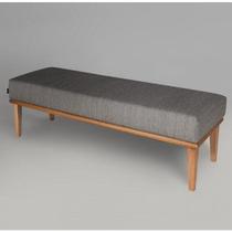 Puff para Quarto 140cm Grazi Sofáni Cinza/Natural Puff para Quarto 140cm Grazi Sofáni Cinza/Natural