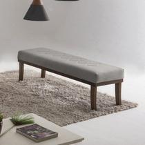 Puff para Quarto 140cm Linho Imbuia Theo