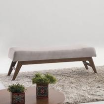 Puff para Quarto 160cm Linho Imbuia Requadro Horus