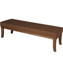 Puff para Quarto 160cm Linho Pés Imbuia Lúcia Puff para Quarto 160cm Linho Pés Imbuia Lúcia