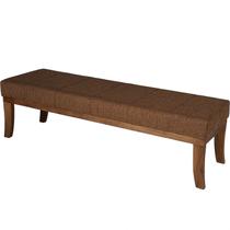 Puff para Quarto 160cm Linho Pés Imbuia Lúcia Puff para Quarto 160cm Linho Pés Imbuia Lúcia