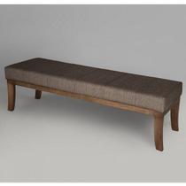 Puff para Quarto 160cm Veludo Pés Imbuia Lúcia